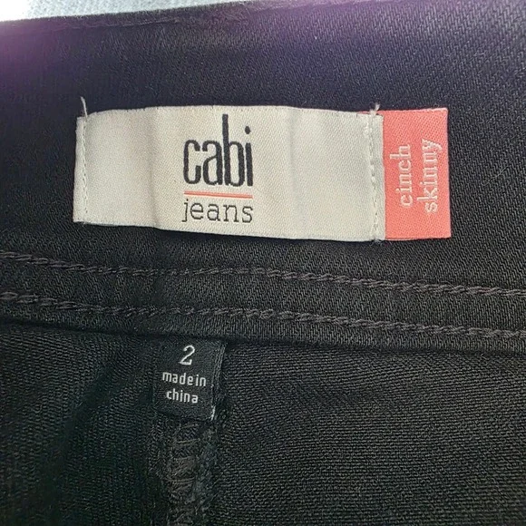 cabi Jeans Black Cinch Skinny Women's Size 2‎ Pants - Picture 8 of 11